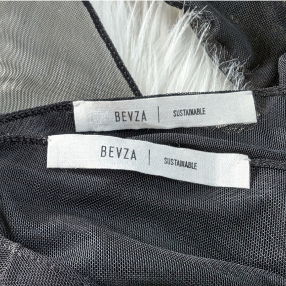 Bevza LONG SLEEVE BODYSUIT NWT black mesh Large - Picture 10 of 14